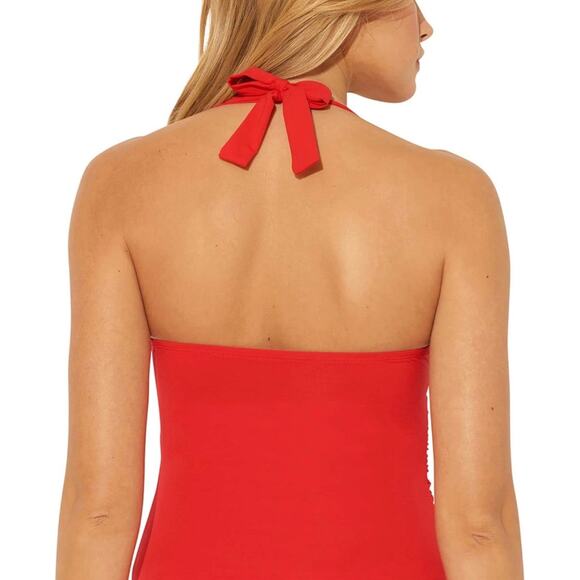 Bleu Rod Beattie Scarlet Red Kore Halter Tankini Top 6 NWT - Picture 2 of 2